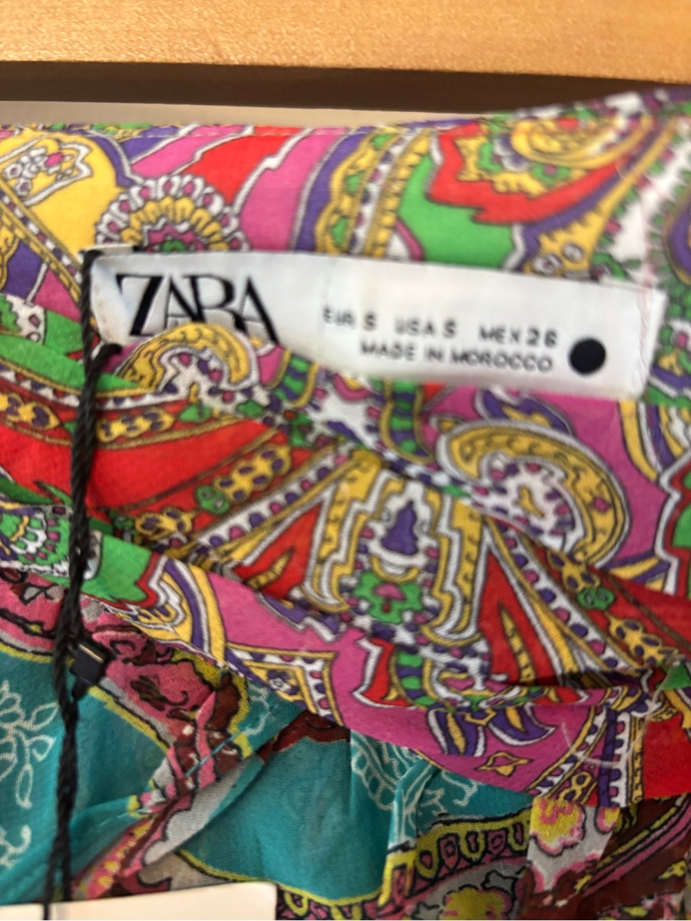 Zara Multicolor Paisley Ruffle Mini Skirt - Picture 7 of 11